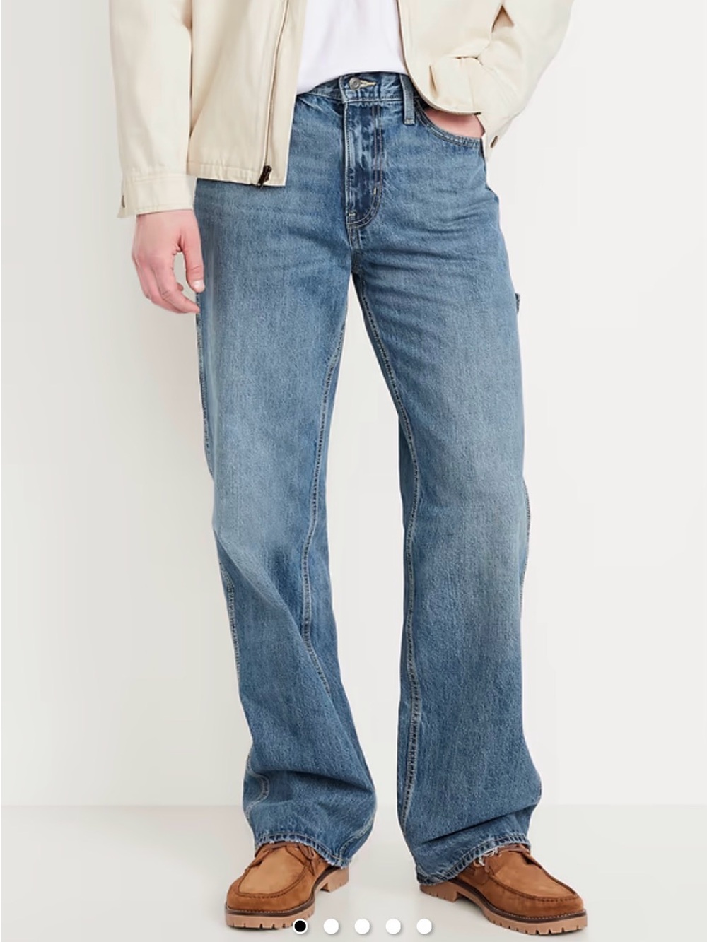 NWT Old Navy 90s Baggy Jeans Medium Wash Men’s 32x34 Retro Y2K Skater Loose Fit